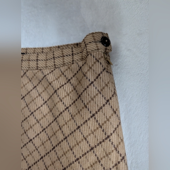 Zara Woman, Tan Checkered A-Line Skirt, Cute, Unique & Chic, Size US 8, EUR 40 - Picture 5 of 6